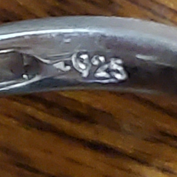 925 SS PRASIOLITE + DIAMOND RING - Picture 5 of 8